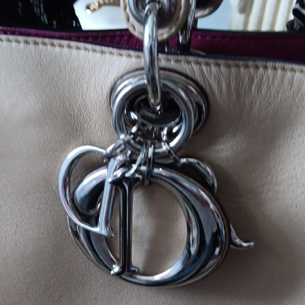 **Sale** Dior Beige Tote And Her Baby... with Pink Interior and Silver Hardware - Picture 2 of 16